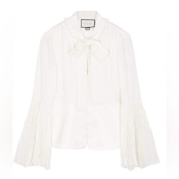 Alexis sorrenta white ruffle blouse XL NWOT - Picture 5 of 12